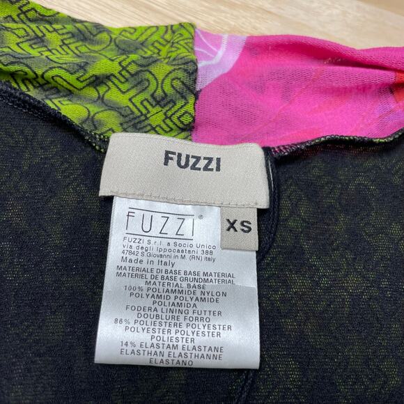 Fuzzi Jean Paul Gaultier NWOT Sleeveless Mesh Abstract Jumpsuit Strawberry XS - Picture 3 of 8